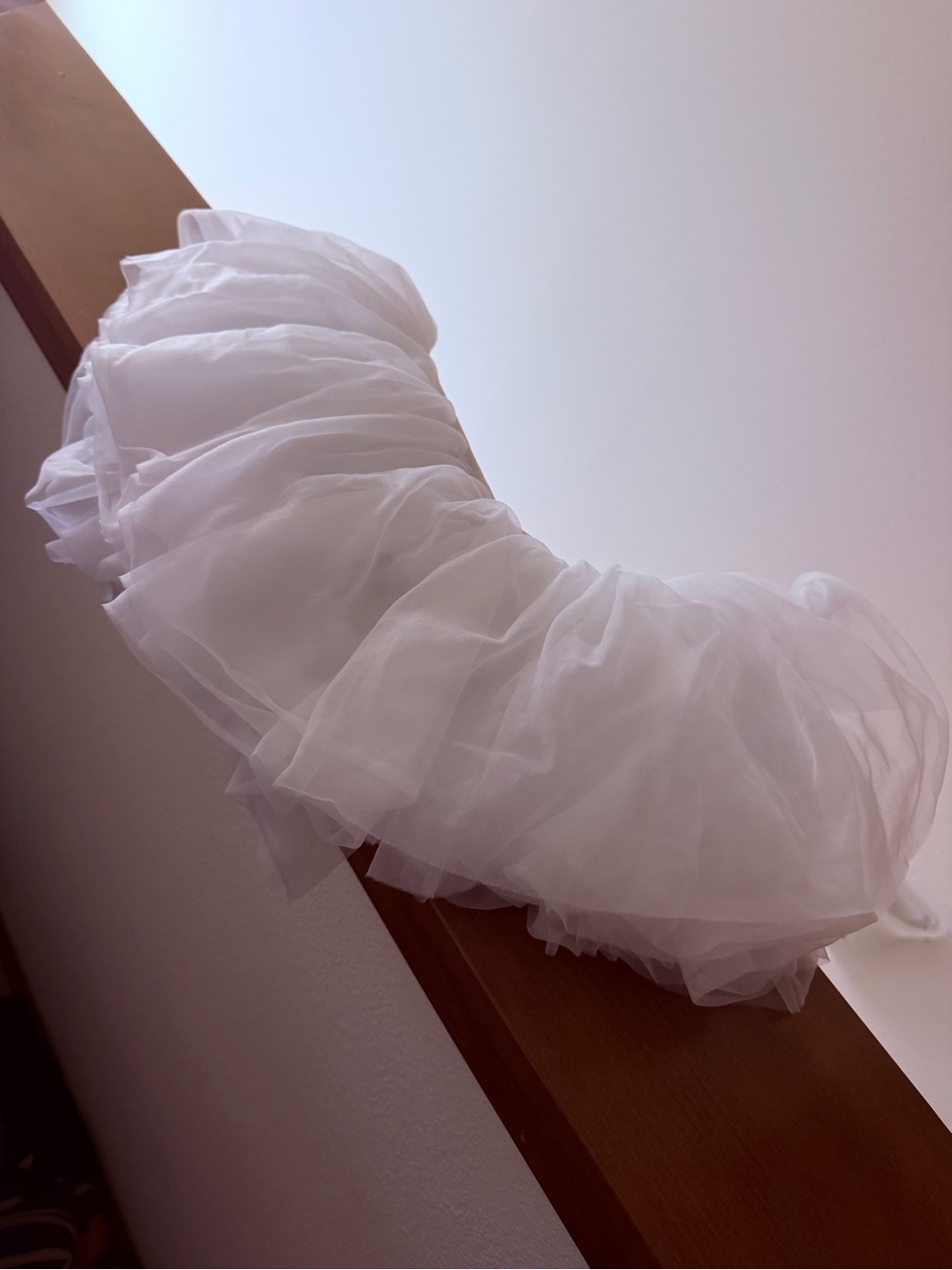 Women's White Mini Tulle Skirt